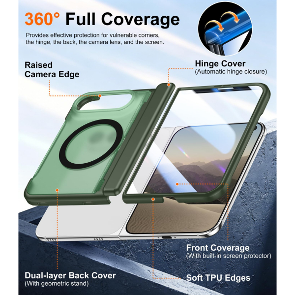 SPIDERCASE iPhone Duo Manyetik Standl� K�l�f-Green