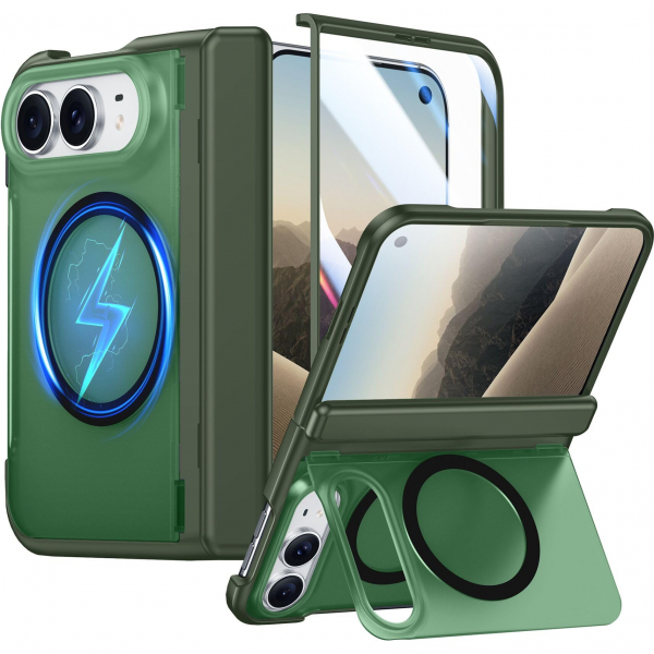 SPIDERCASE iPhone Duo Manyetik Standl� K�l�f-Green