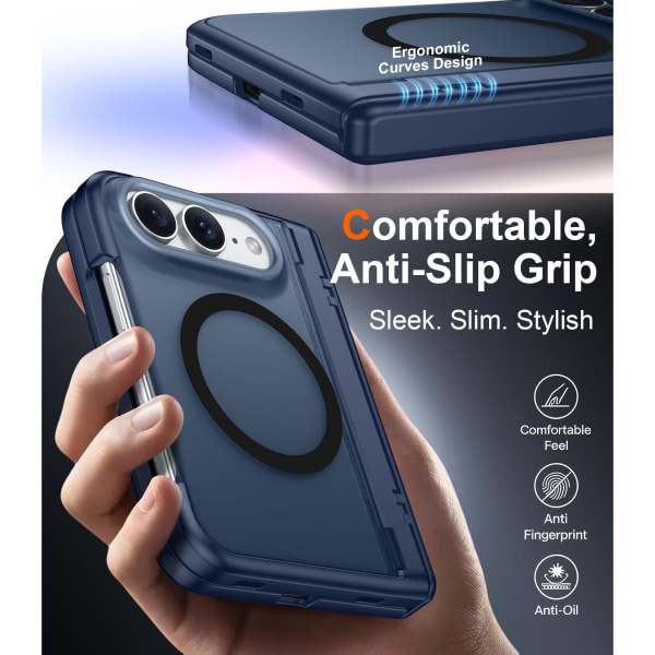 SPIDERCASE iPhone Duo Manyetik Standl� K�l�f-Blue