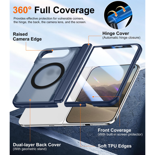 SPIDERCASE iPhone Duo Manyetik Standl� K�l�f-Blue