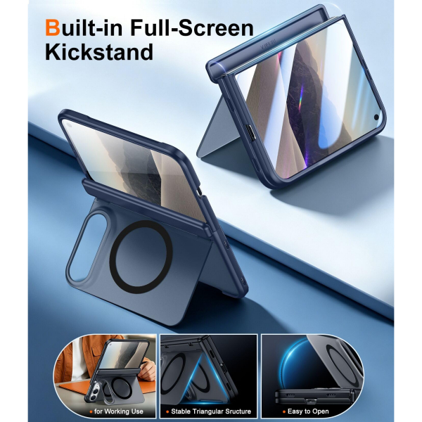 SPIDERCASE iPhone Duo Manyetik Standl� K�l�f-Blue
