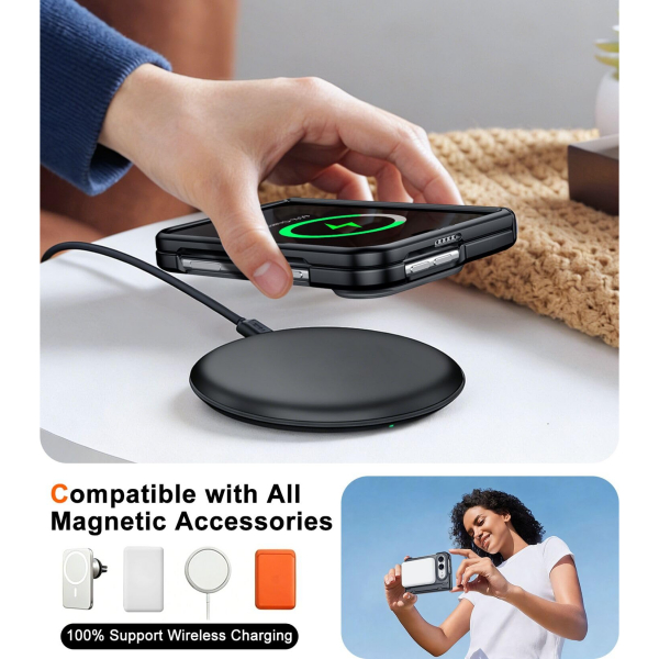 SPIDERCASE iPhone Duo Manyetik Standl� K�l�f-Black