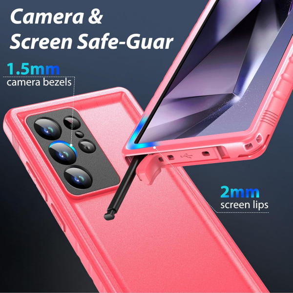 SPORTLINK Galaxy S24 Ultra Su Geirmez Klf -Pink