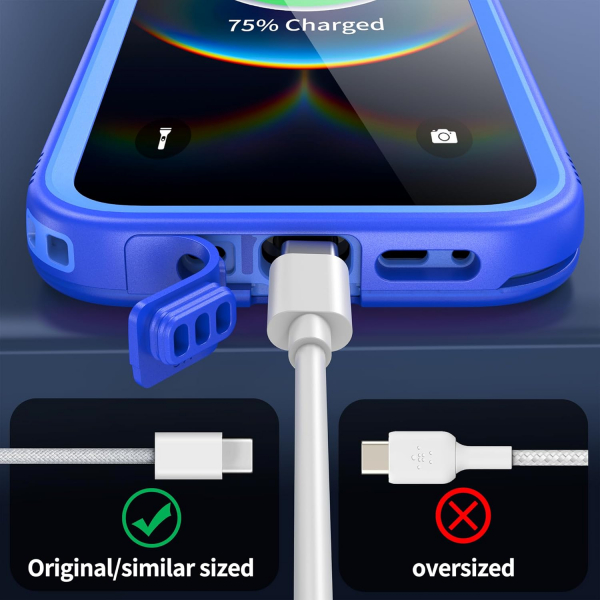 SPORTLINK Apple iPhone 16e Su Geirmez Klf-Blue
