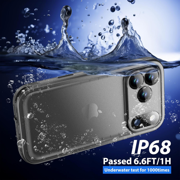 SPORTLINK Apple iPhone 17 Pro Su Geirmez Klf-Black