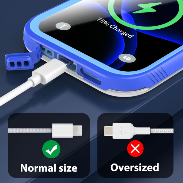 SPORTLINK Apple iPhone 17 Pro Su Geirmez Klf-Blue