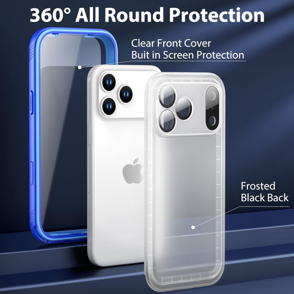 SPORTLINK Apple iPhone 17 Pro Su Geirmez Klf-Blue