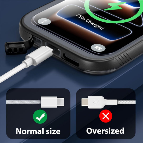 SPORTLINK Apple iPhone 17 Pro Su Geirmez Klf-Black