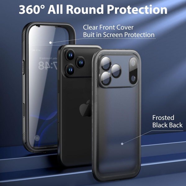SPORTLINK Apple iPhone 17 Pro Su Geirmez Klf-Black