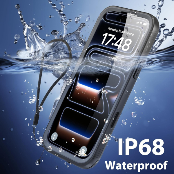 SPORTLINK Apple iPhone 17 Pro Su Geirmez Klf-Black
