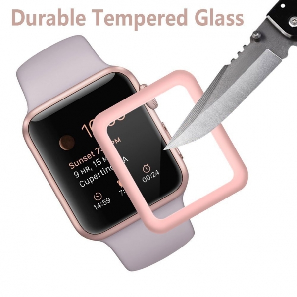 SUPTMAX Apple Watch Seri 3 Ekran Koruyucu (42mm) (Rose Gold)