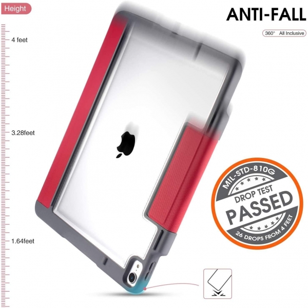 STM Dux Plus Serisi Apple iPad Pro Klf (12.9 in)(MIL-STD-810G)-Red