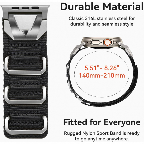 SUNFWR Apple Watch 10 42mm Kay -Black Titanium