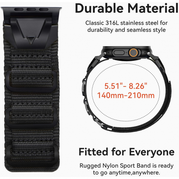 SUNFWR Apple Watch 10 42mm Kay -Black Black 