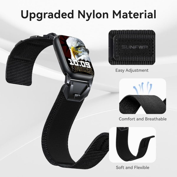 SUNFWR Apple Watch 10 42mm Kay -Black Black 