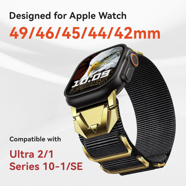 SUNFWR Apple Watch 10 42mm Kay -Black Gold