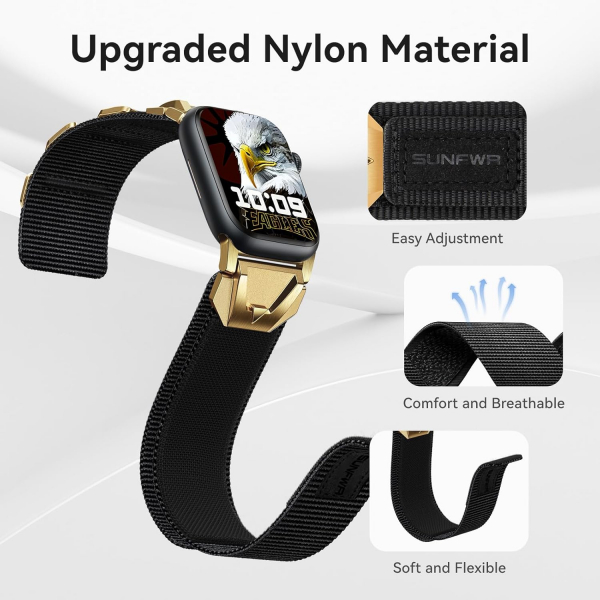 SUNFWR Apple Watch 10 42mm Kay -Black Gold
