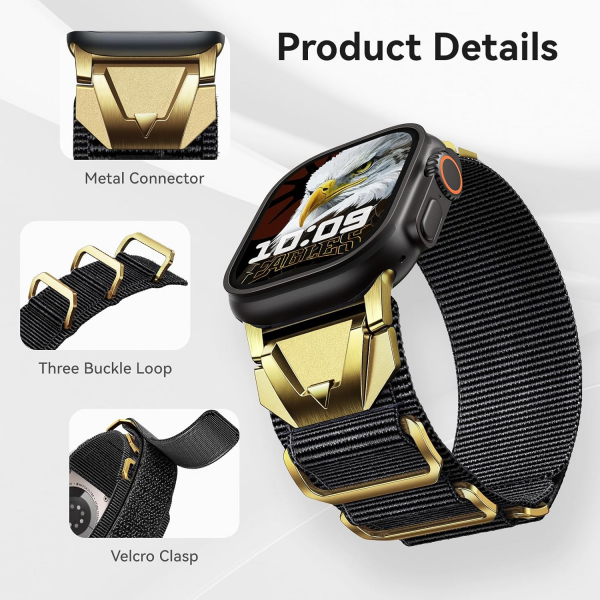SUNFWR Apple Watch 10 42mm Kay -Black Gold