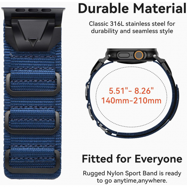 SUNFWR Apple Watch 10 42mm Kay -Darkblue Black 