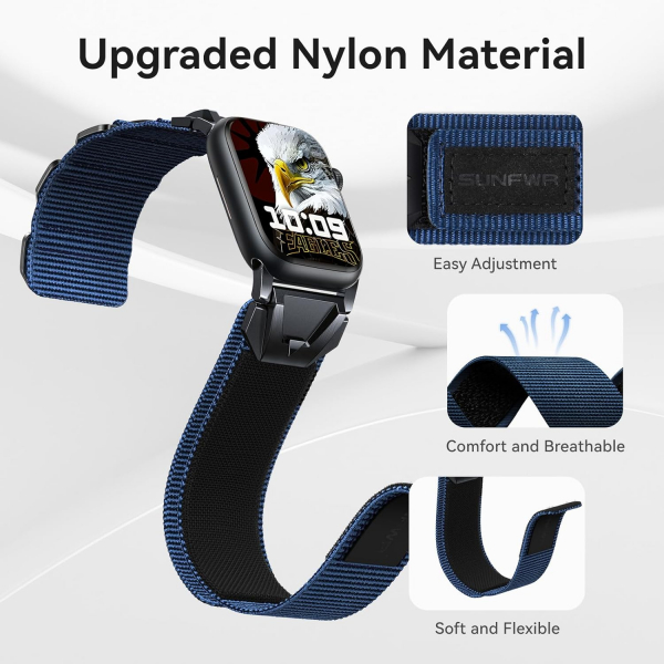 SUNFWR Apple Watch 10 42mm Kay -Darkblue Black 