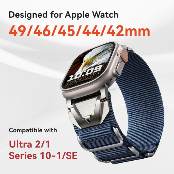 SUNFWR Apple Watch 10 42mm Kay -Darkblue Titanium