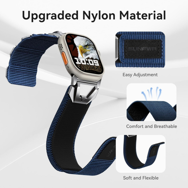 SUNFWR Apple Watch 10 42mm Kay -Darkblue Titanium