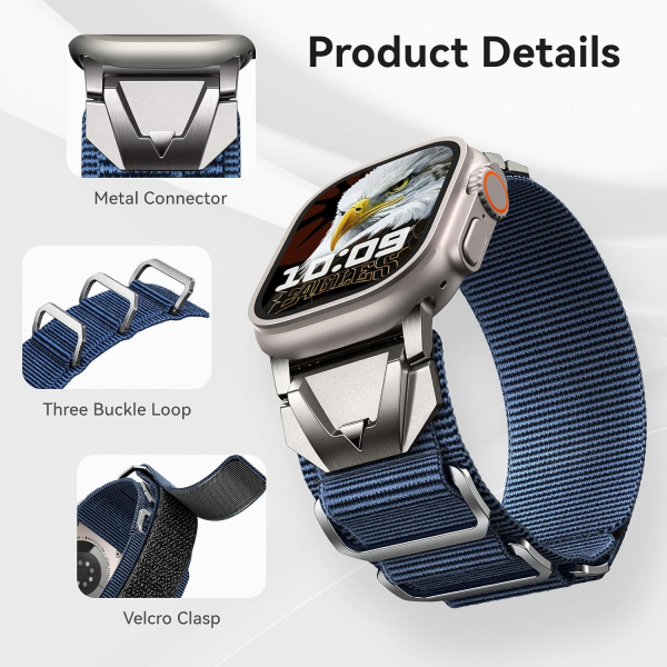 SUNFWR Apple Watch 10 42mm Kay -Darkblue Titanium