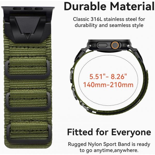SUNFWR Apple Watch 10 42mm Kay -Green Black 