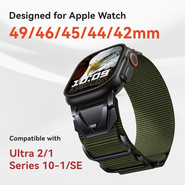 SUNFWR Apple Watch 10 42mm Kay -Green Black 