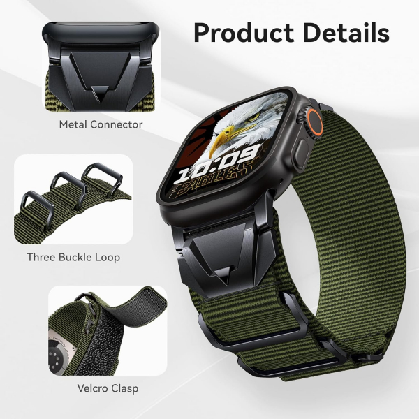 SUNFWR Apple Watch 10 42mm Kay -Green Black 