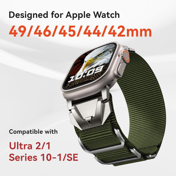 SUNFWR Apple Watch 10 42mm Kay -Green Titanium 