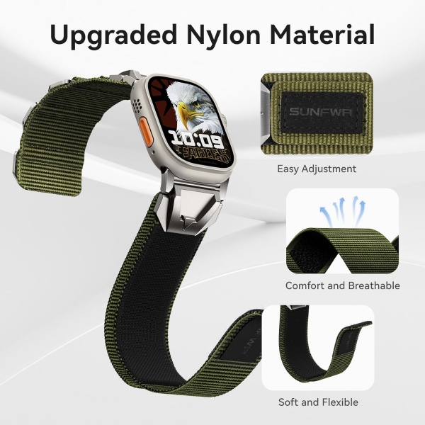 SUNFWR Apple Watch 10 42mm Kay -Green Titanium 