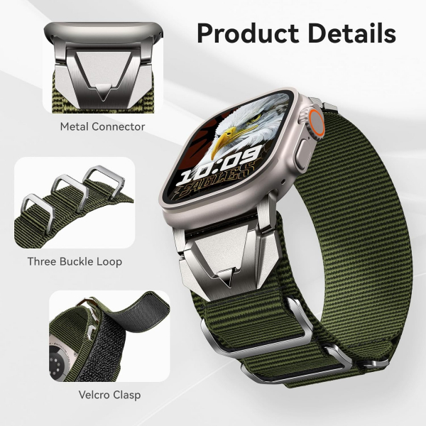 SUNFWR Apple Watch 10 42mm Kay -Green Titanium 