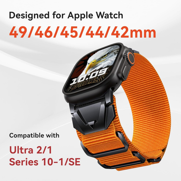 SUNFWR Apple Watch 10 42mm Kay -Orange Black 