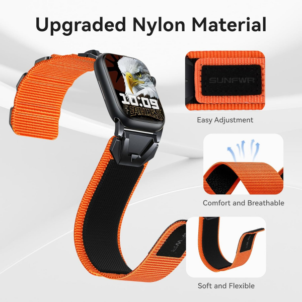 SUNFWR Apple Watch 10 42mm Kay -Orange Black 