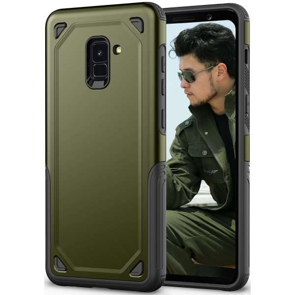 SUNGUY Samsung Galaxy A8 Armor Klf-Army Green