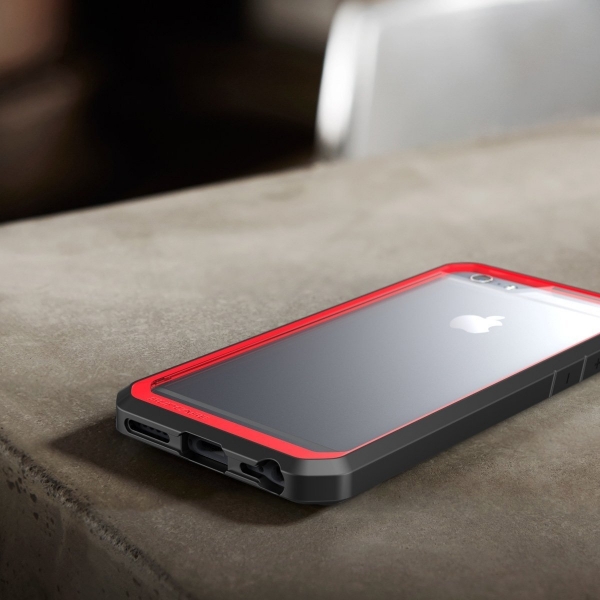 SUPCASE iPhone 6 Plus Hybrid effaf Klf-Clear Red