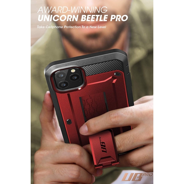 SUPCASE Apple iPhone 11 Pro Max Unicorn Beetle Pro Serisi Klf-Red