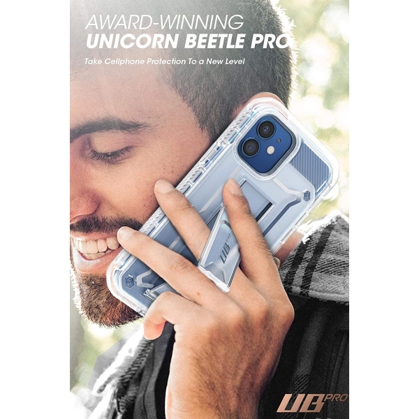 SUPCASE  Apple iPhone 12 Unicorn Beetle Pro Serisi Klf-Clear