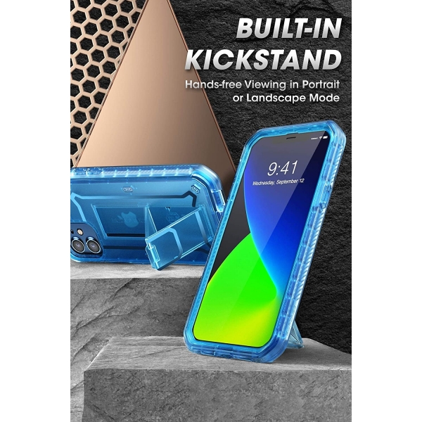 SUPCASE  Apple iPhone 12 Unicorn Beetle Pro Serisi Klf-TTBlue