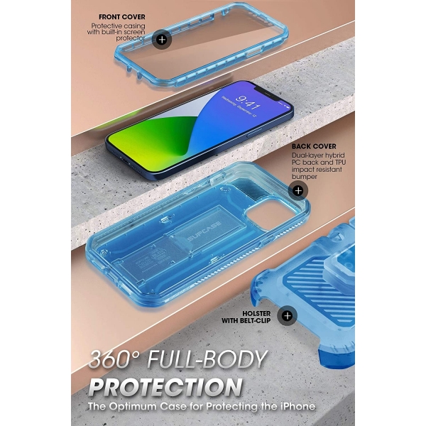 SUPCASE  Apple iPhone 12 Unicorn Beetle Pro Serisi Klf-TTBlue