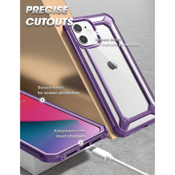 SUPCASE Apple iPhone 12 Unicorn Beetle Exo Serisi Klf-Purple