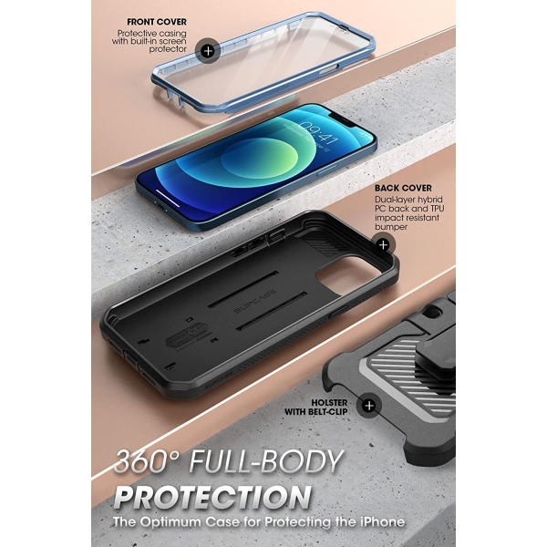 SUPCASE Apple iPhone 13 Pro Max Unicorn Beetle Pro Serisi Klf-Blue