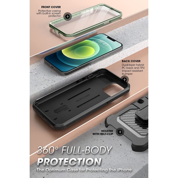 SUPCASE Apple iPhone 13 Pro Max Unicorn Beetle Pro Serisi Klf-Guldan