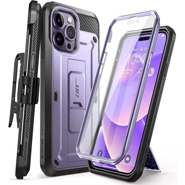 SUPCASE Apple iPhone 14 Pro Max Unicorn Beetle Pro Serisi Klf-Mauve