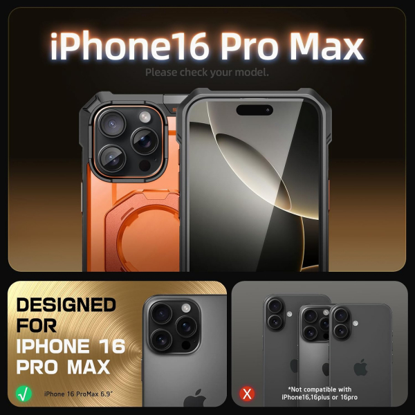 SUPCASE Apple iPhone 16 Pro Max UB Grip Rugged Klf-Magma