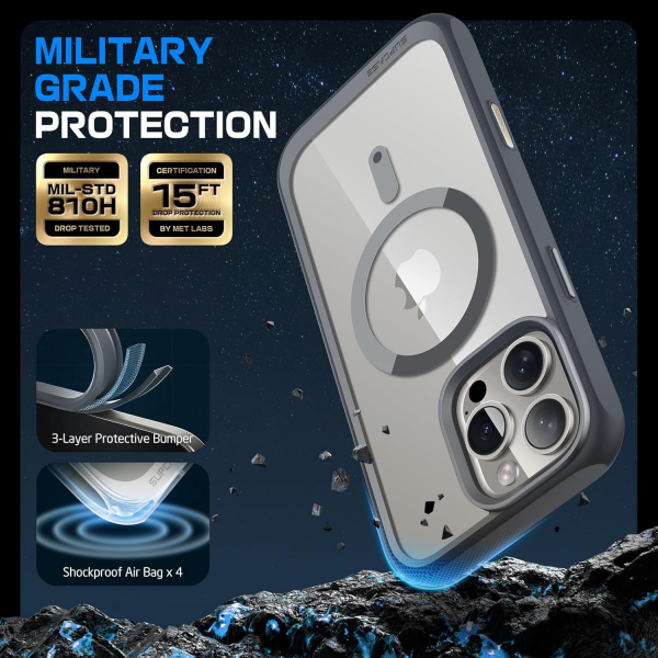 SUPCASE Apple iPhone 16 Pro Max UB Mag K�l�f -Gray