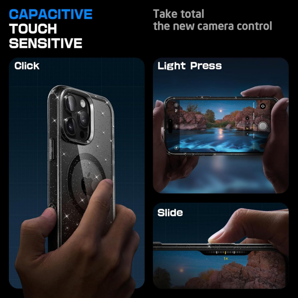 SUPCASE Apple iPhone 16 Pro Max UB Mag K�l�f -Glitter Black