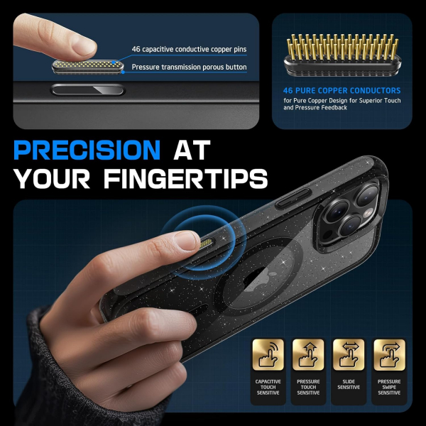 SUPCASE Apple iPhone 16 Pro Max UB Mag K�l�f -Glitter Black