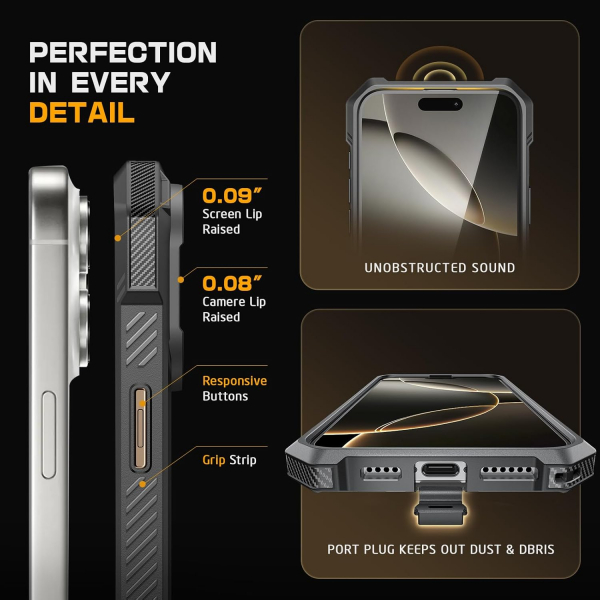 SUPCASE Apple iPhone 16 Pro UB Grip Rugged Klf-Desert Gold